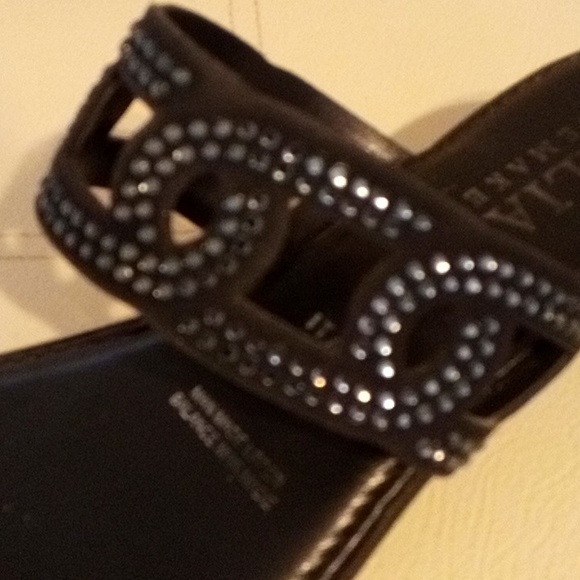 Women's Italian sandals navy blue size 7.5 NIB - Picture 2 of 6